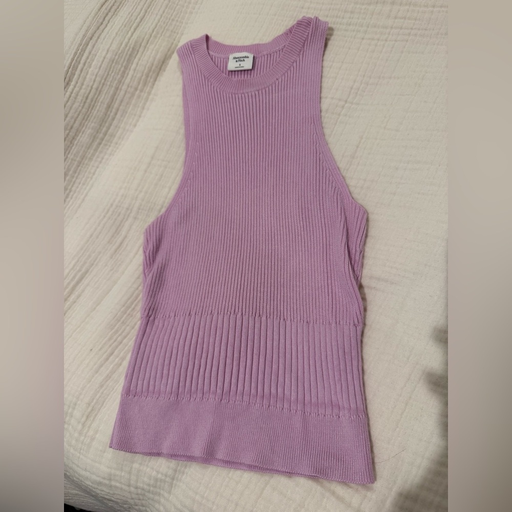 Abercrombie & Fitch Lilac Ribbed Tank Top